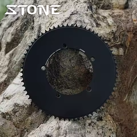 Stone 144BCD Bike Round Chainring for Fixed Gear / Track Bike 42T to 70T Single Speed Aero Black Cha