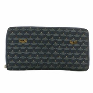 Faure Le Page Long Wallet leather navy overall pattern Direct from Japan Secondhand