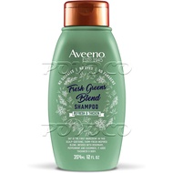 354ml Aveeno Fresh Greens Blend Shampoo, Nourishing Oat, Rosemary, Peppermint, Cucumber for Hair Ref