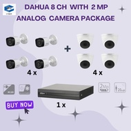 DAHUA 8 CH  WITH  2 MP ANALOG  CAMERA PACKAGE