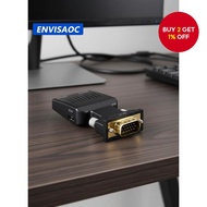 PC VGA to HDMI Adapter with Audio Output to TV/Monitor using HDMI Connector