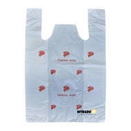 MTRADE Medium White Plastic Bag With Print Value Pack