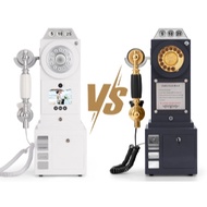 Advanced birthday party venue layout: Rotating video guestbook phone, registration desk, tabletop di