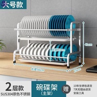 Dish Drainer Tableware Drainer Dish Draining Rack Drip Bowl Draining Bowl Rack Chopsticks Draining Cabinet Double Layer