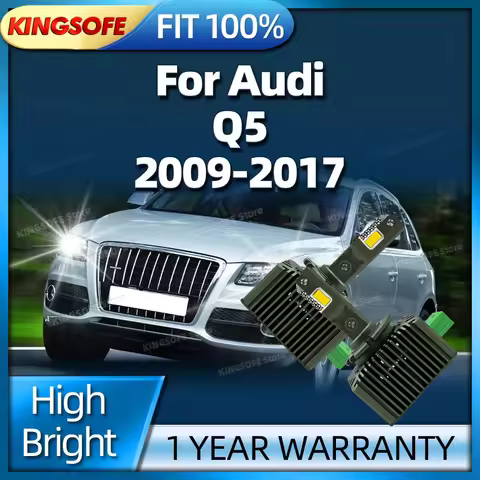 2PCS LED Headlight HID D3S Headlamp 50000LM Car Light Turbo Lamp Canbus 6000K For Audi Q5 2009-2017 