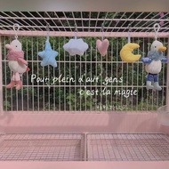 Super Cute Light Luxury Atmosphere Influencer Duck Duck Rabbit Cage Small Pet Cage Decoration Pendan