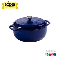 Lodge 6 Quart Indigo Enameled Cast Iron Dutch Oven