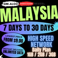 (CHEAPEST) MALAYSIA Daily Plan eSIM, 7-30 Days 1GB/2GB/3GB