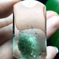 極品天然巴西老礦聚寶盆綠幽靈無事牌吊墜 包裹七彩膠花太漂亮