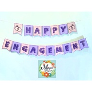 BUNTING FLAG BANNER HAPPY ENGAGEMENT/BIRTHDAY/WEDDING/TEDAK SITEN