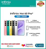 Infinix Hot 60 Pro+ [8GB + 128GB/256GB] | HP Murah, Bisa Cicilan tanpa kartu Kredit, Garansi Resmi, 