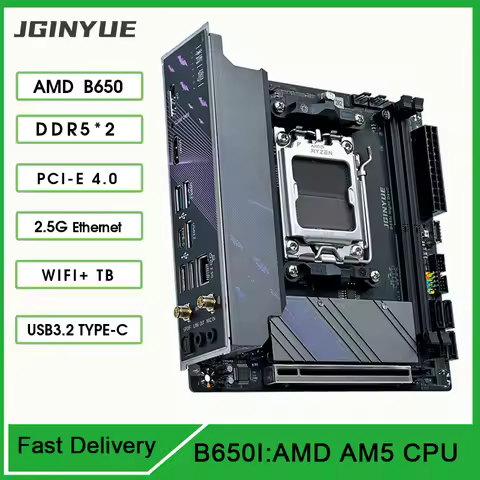 JGINYUE B650 i AM5 Motherboard supports AMD Ryzen 7000 series CPU processors DDR5 dual channel Memor
