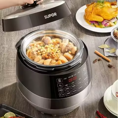 Supor Electric Pressure Cooker Multifunctional Automatic Large Capacity Uncoated Electric Pressure D