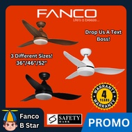 Fanco Bstar Ceiling Fan with Light | LED Light DC Motor &amp; Remote Control