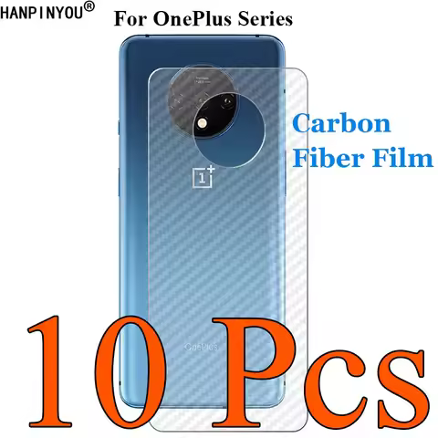 10 Pcs/Lot For OnePlus 11 10T 10 9 9R Nord CE 2 N10 N100 8T Plus Pro 5G 3D Carbon Fiber Back Film Sk