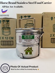 Horse Brand 18cr Stainless Steel Food Carrier 2 3 4tiers 12cm 14cm 16cm HOMESUPPLY | Similar Zebra Z
