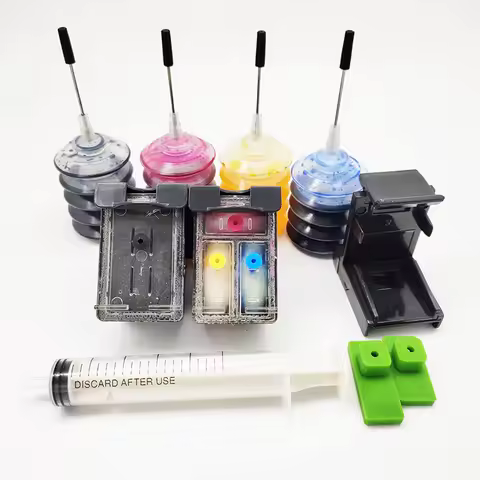 Vilaxh For HP62XL Refillable Replacement For HP62 For HP 62 Ink Cartridge for HP Envy 5540 5640 7640