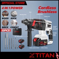 XTITAN 988VF Brushless Hammer Drill Cordless Rotary Hammer Drill Heavy Duty Cordless Impact Hammer D