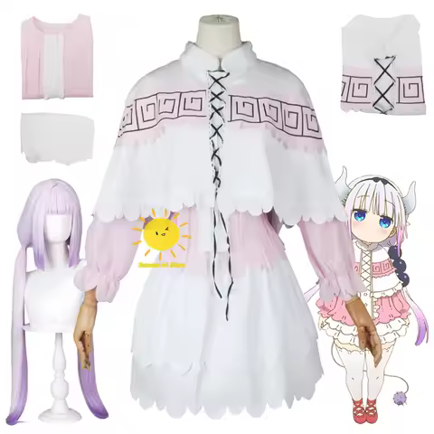 Anime Kanna Kamui Cosplay Miss Kobayashi's Dragon Maid Cosplay Costumes Shirt Shawl Skirt Kanna Suit