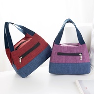 Portable Canvas Lunch Box Bag Office Worker Fashionable with Lunch Bag Lunch Box Bag Simple Cartoon 
