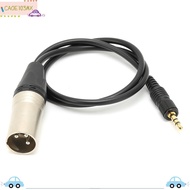 ICAOE103 Balanced Audio Cable, Locking Connector 60cm / 2.0ft 3.5mm to 3pin XLR Cable, 1/8inch TRS M