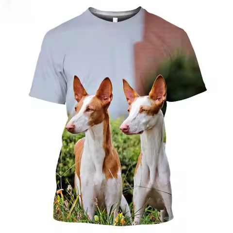 Ibizan Hound Dogs Hunting 3D T Shirt Men's Women's Teenage 6Xl Podenco Ibecenco Dog Summer Short Sle