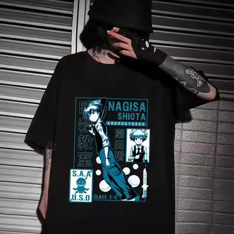 Shiota Nagisa Funny Unisex T-Shirt Casual 100% Cotton Japanese Anime Assassination Classroom Karma A