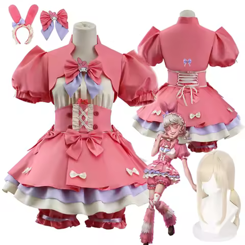 Cheerleader My Melody Cosplay Costume Pink Dress Identity V Lily Barrier Kuromi Lolita GothicCoser H