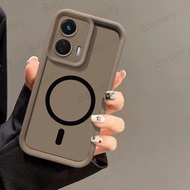 With Magnetic Sticker For Motorola MOTO G96 Cover Soft TPU Full Protective Phone