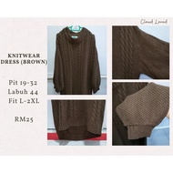 (BUNDLE/THRIFT) Premium Knitwear Dress Tocang Labuh Plus Size
