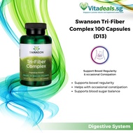 Swanson Tri-Fiber Complex (D13), 100 Capsules, Health Supplement To Support Bowel Regularity and Cholesterol - Vitadeals
