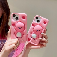 Loopy Silicone Casing iPhone12-14pro max 爱心小海狸硅胶手机壳