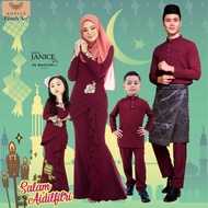 NOELLE Baju Raya Family Sedondon 2024 Baju Kurung Ibu Anak Baju Melayu Ayah Anak Baby JANICE PRO - D
