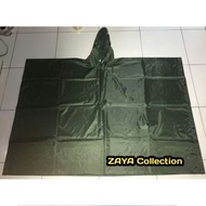 HIJAU PARASITE PONCHOO WITHOUT HANDS TNI green poncho raincoat TNI army green poncho raincoat SHOPEE
