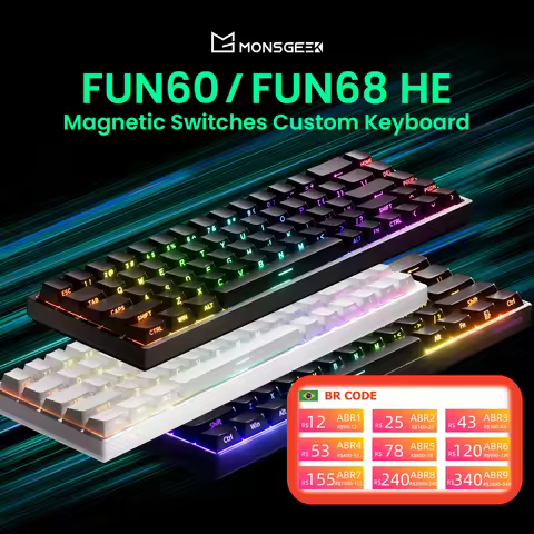Akko MonsGeek FUN68 FUN60 PRO&MAX HE Magnetic Keyboard 60% 65% Gaming Keyboards Rapid Trigger 8K Cus