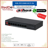 DAHUA DH-PFS3008-8GT-96 8-Port Unmanaged Desktop Switch with 8 Port PoE (Local SG Seller) #Reddot Technology#