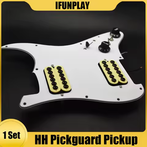 HH Dual Blade Guitar Pickguard Pickup with Singlecut Swith Loaded Prewired Scratchplate Humbucker Do