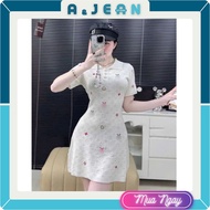 Seductive short turtleneck wool dress | AJEAN STORE