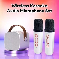 K1 Portable karaoke bluetooth speaker with microphone System with 1-2 Wireless Microphones Home Fami