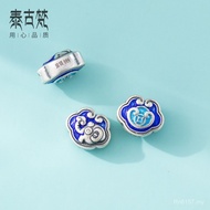 Braided Loose Beads 999 Silver T03943D Elephant Epoxy Ruyi diy Bracelet Retro Accessories Spacer Bea