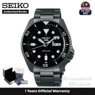 [Official Warranty] Seiko SRPD65K1 Men's Seiko 5 Sport Automatic Black Stainless Steel Strap Watch