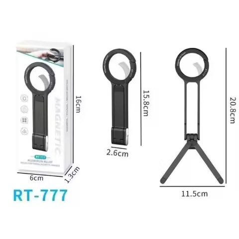 Magnetic Aluminium Smartphone Mini Table Tripod Pocket Phone Stand Strong Magnet Quick Mount For Mag