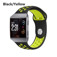 Double color Silicone wrist strap band For Fitbit Ionic smart Watch bracelet