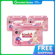 ผ้าอ้อมแบบกางเกง Kindoh Premium New Up&Play ไซส์ 5 ขนาดพิเศษ 30 ชิ้น x 3 แพ็ค
