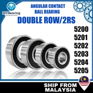 🚴 Malaysia Angular Contact Ball Bearing 5200 5201 5202 5203 5204 5205 Rubber Seals Double Row