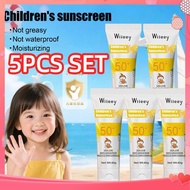 5pcs Set Wiieey Children Sunscreen Spf50 Summer Kid Student Moisturizing Whitening Sunscreen Cream D
