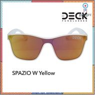 DECK แว่นตากันแดด SPAZIO กรอบขาว สีเลนส์ Yellow Reflex *ของแท้ ศูนย์* Sาคาต่อชิ้น