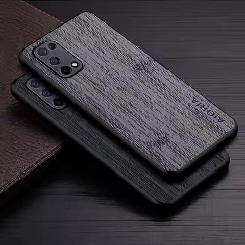 Case for Realme 7 6 6S 6i 5 5S 5i Pro 5G bamboo wood pattern Leather new phone cover Luxury coque fo