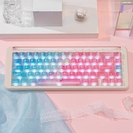 【Keycap Only】Pink Ocean Keycaps 120 Keys PC UV Printing Cherry Profile For Cherry MX Switch Mechanic