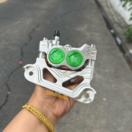 ปั้มเบรคล่าง8.1CNC+ขาจับปั้มCLICK125i-150i-160i/SCOOPY-iทุกปี สำหรับจานเดิมและจาน220MM #ปั้มล่างคลิก